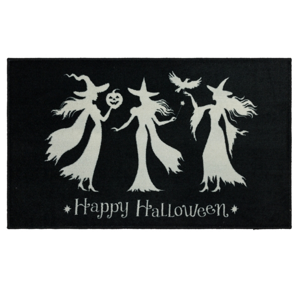 Black Witch Trio Happy Halloween Accent Rug, 50x30
