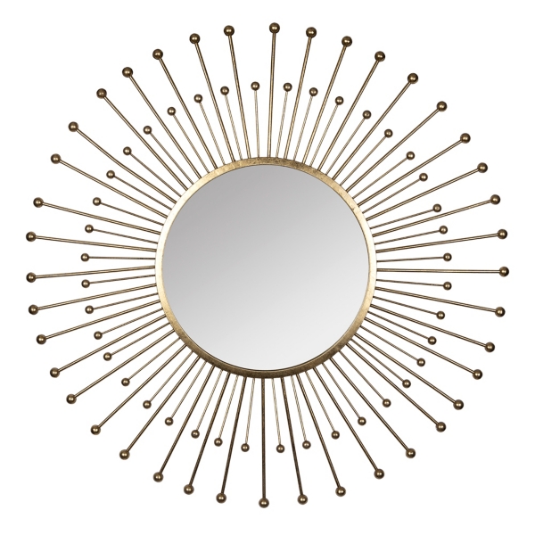 Gold Foil Spokes Frame Round Mirror Kirklands Home