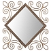 Bronze Diamond Scroll Frame Wall Mirror