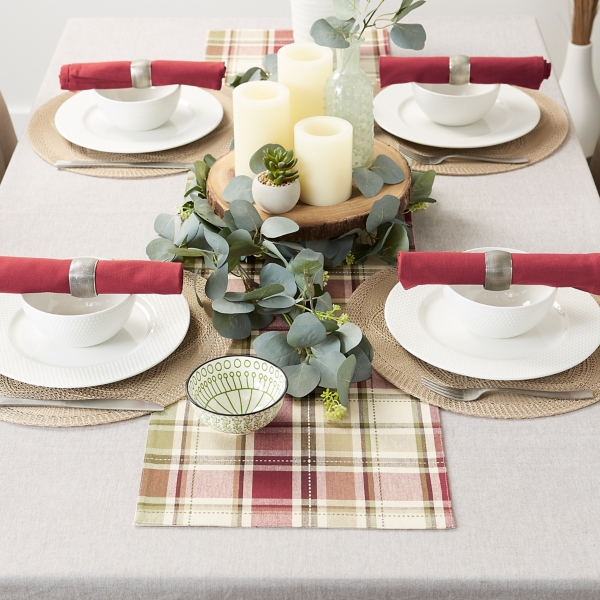 Autumn Harvest Plaid Table Runner