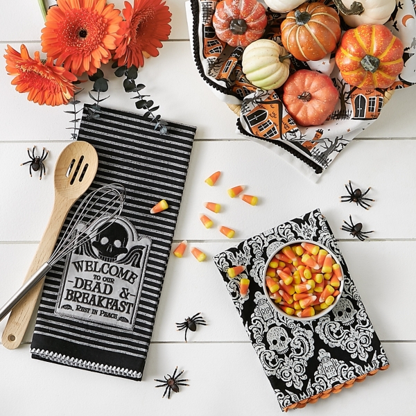 Haunted Halloween Assorted Dishtowels, Set of 3