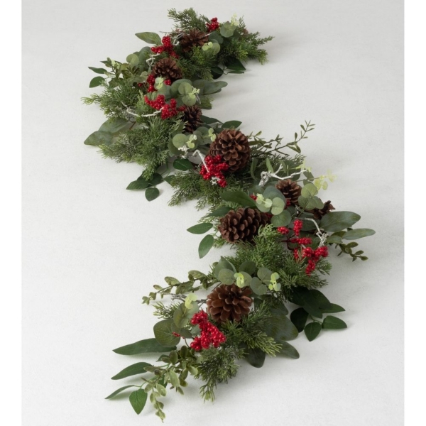Red Berry and Pine Christmas Garland, 72 in. Kirklands Home