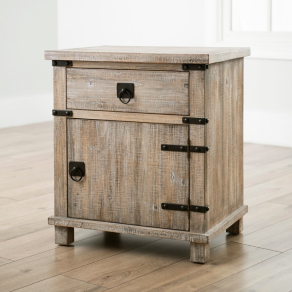 Natural Grain Vintage Latch Davis Side Table Kirklands Home