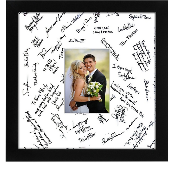 Black Signable Wedding Signature Frame
