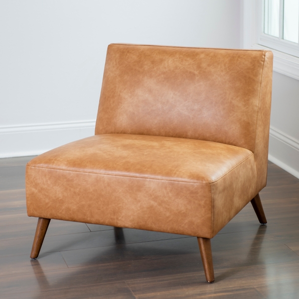 Cognac accent chair leather new arrivals