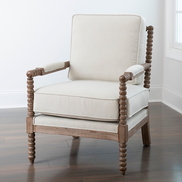 Spindle arm 2024 accent chair