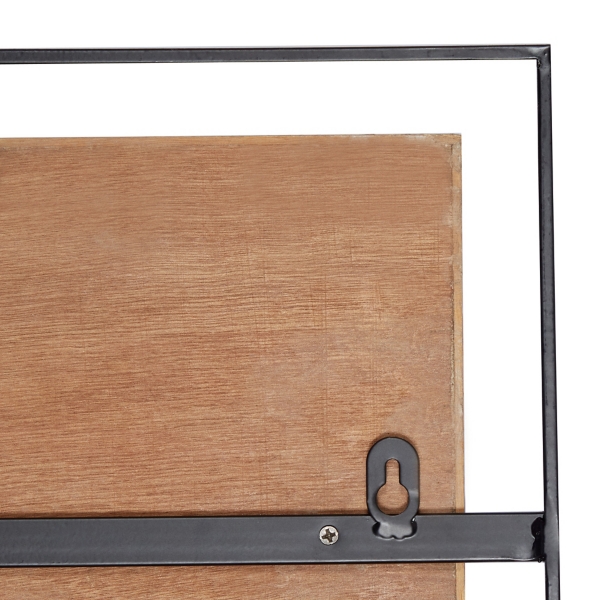 Brown Chevron Wood Wall Plaques, Set of 2