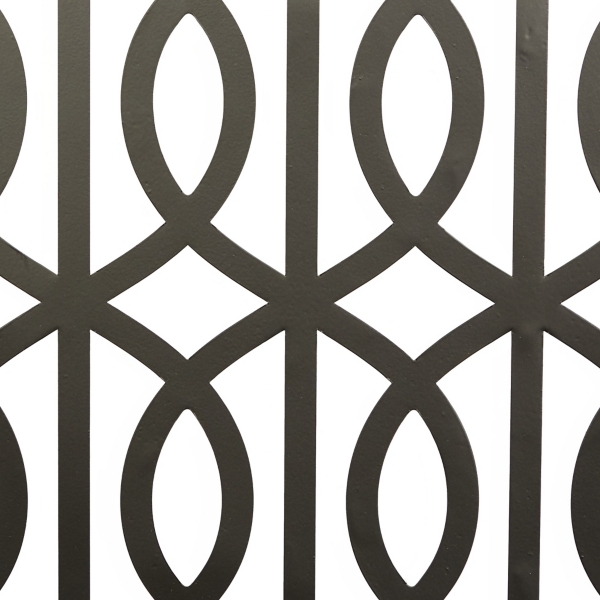 Framed Matte Black Metal Wall Plaques, Set of 4