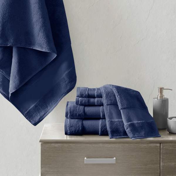 Blue 6-pc. Turkish Cotton Bath Towel Set