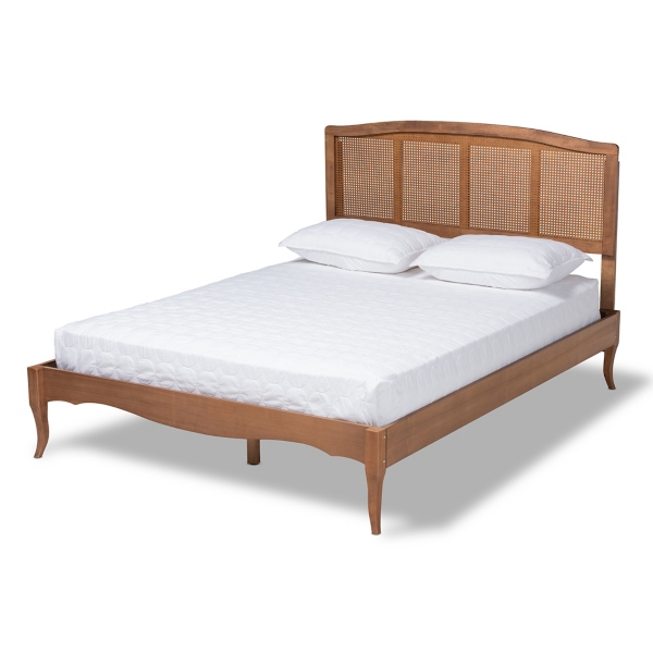 Ash Walnut Rattan Full Platform Bed Frame Kirklands Home