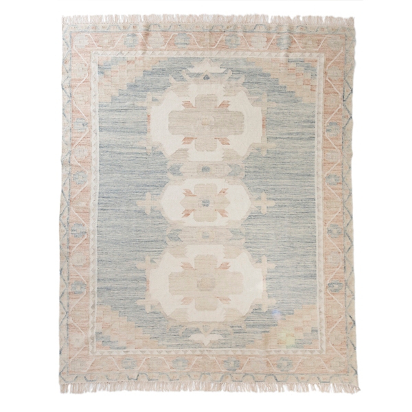 Blue and Blush Punja Kilim Area Rug, 8x10 Kirklands Home