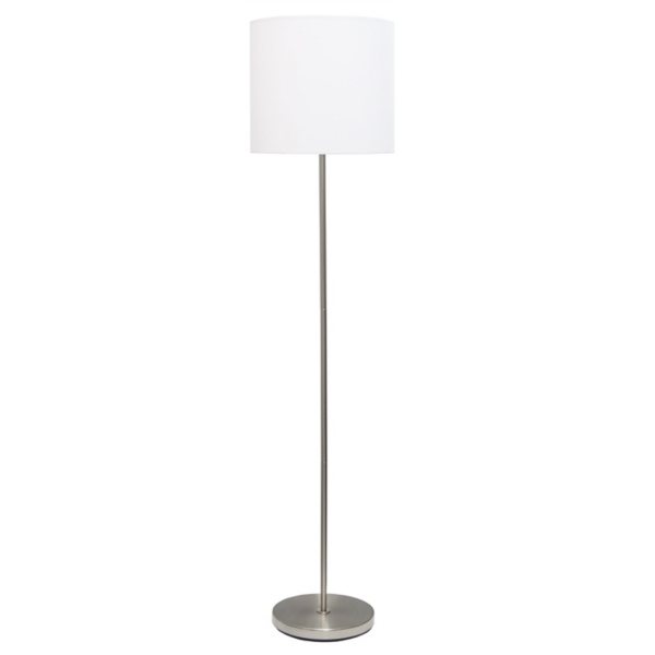Minimal Brushed Nickel Stem Floor Lamp
