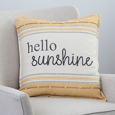 Hello Sunshine Striped Pillow Kirklands Home