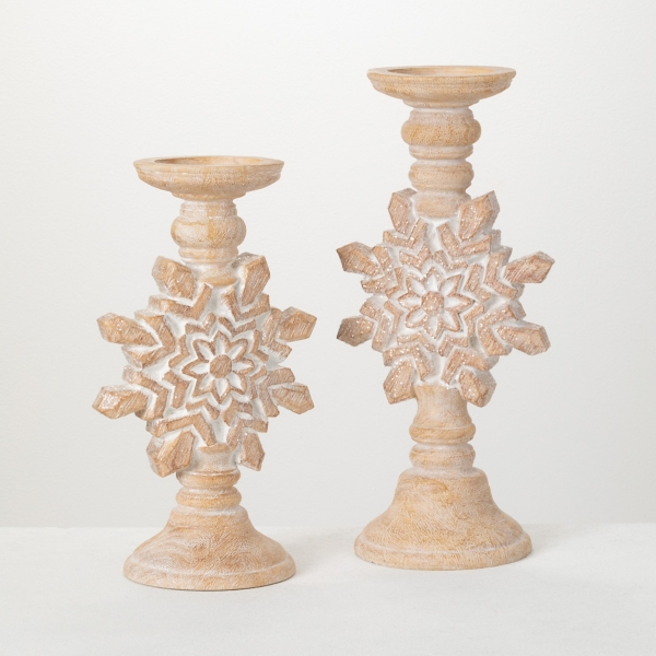 Snowflake Christmas Candle Holders, Set of 2 Kirklands Home
