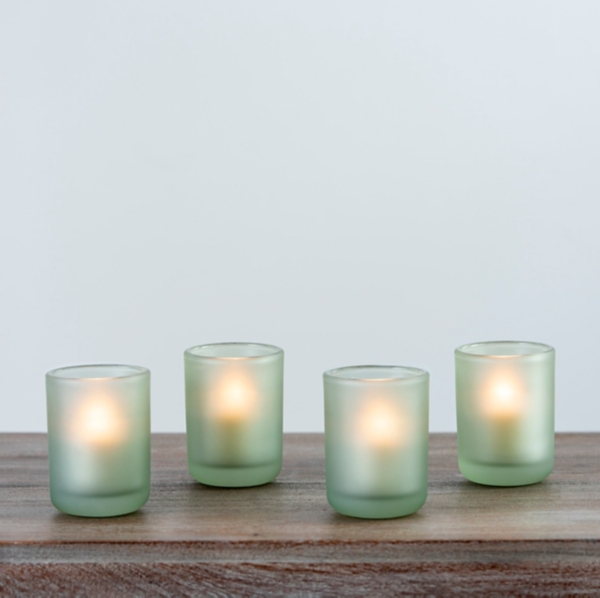 Sage Frosted Votive Candle Holders, Set of 4 Kirklands Home