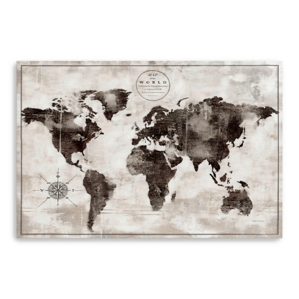 Rustic World Black and White Canvas Art Print | Kirklands Home