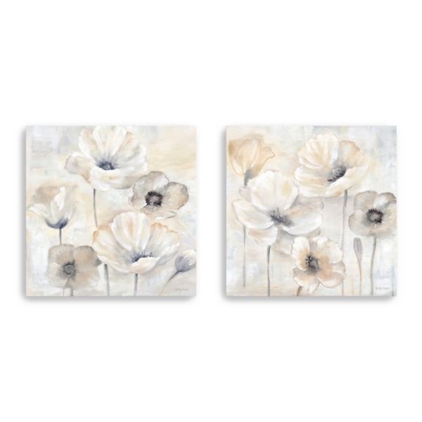 Gray Poppy Garden 2-pc. Canvas Art Set, 40x40 in.