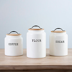 Glass Kitchen Storage Canister Jars - Set of 2 – kook