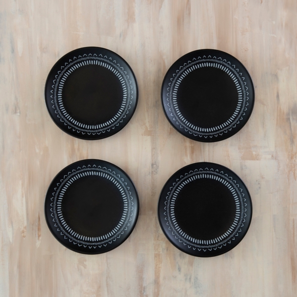 Black and White Appetizer Plates, Set of 4 Kirklands Home