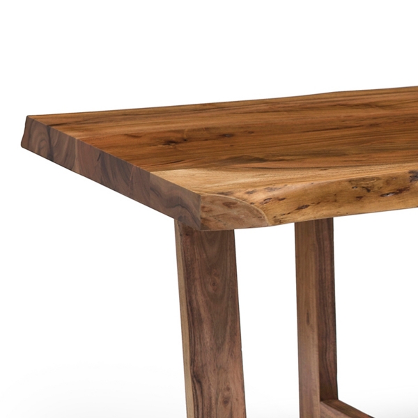 Live Edge Coffee Table with Crossed Legs, 42 in.