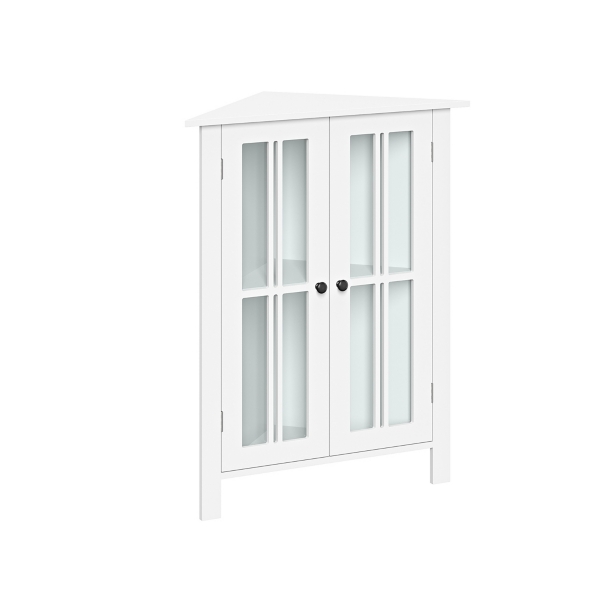 White Wood Two Pane Glass Doors Corner Kirklands Home