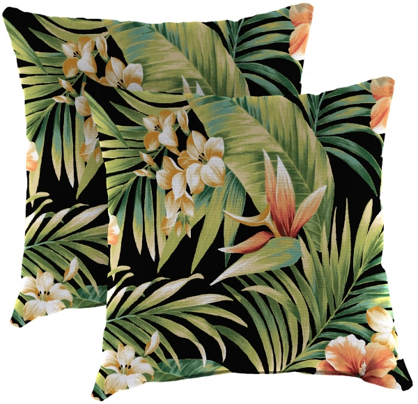 Tropical Dusk Square Outdoor Pillows, Set of 2 Kirklands Home