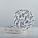 White and Blue Vines Salad Plates, Set of 4
