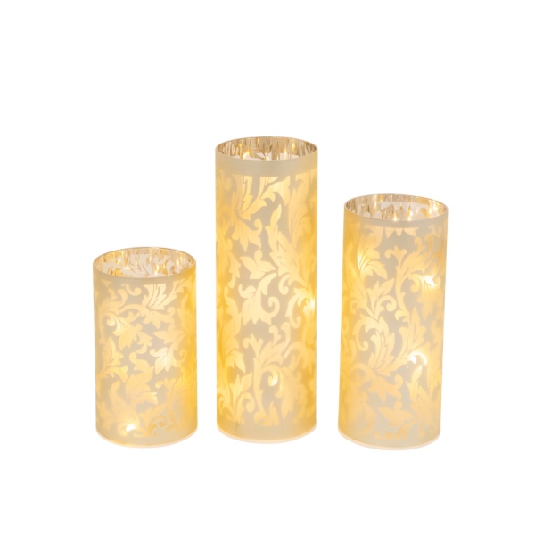 Hurricane Glass Luminaries, Set of 3 Kirklands Home