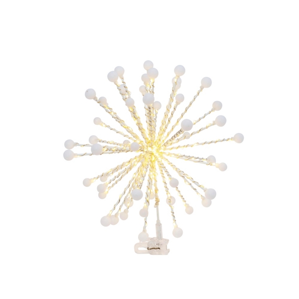 Gold Starburst Snowflake LED Tree Topper