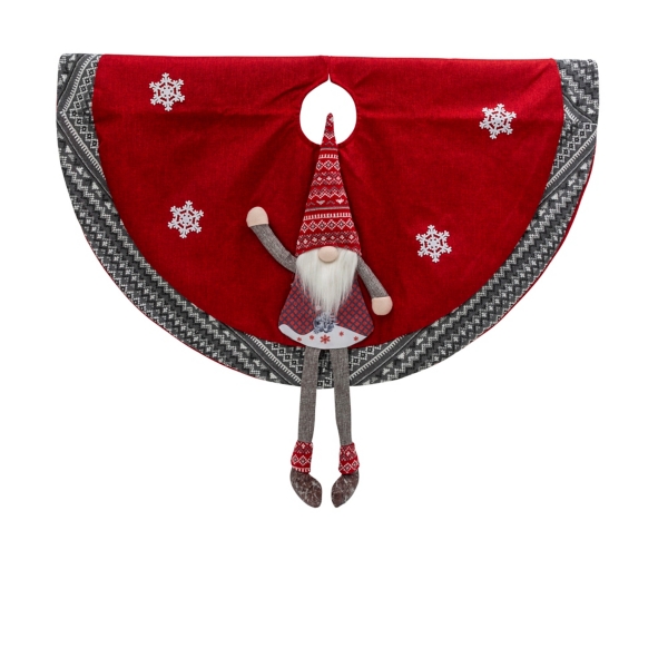 Red Waving Gnome PreLit Christmas Tree Skirt Kirklands Home