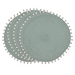 Blue Circular Pom Pom Placemats, Set of 4