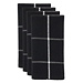 Black and White Plaid Cotton Napkins, Set of 4