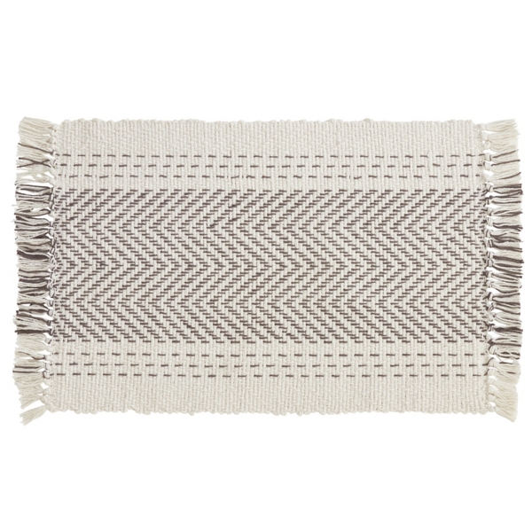 Gray Kantha Stitch Placemats, Set of 4