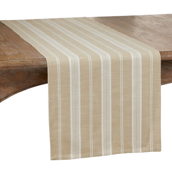 Golden Brown Thin Striped Table Runner Kirklands Home