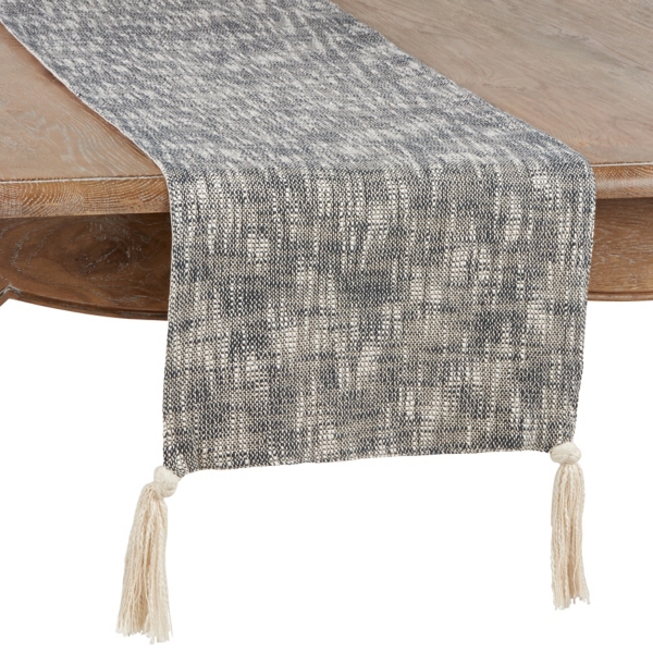 Black Tasseled Cotton Table Runner Kirklands Home