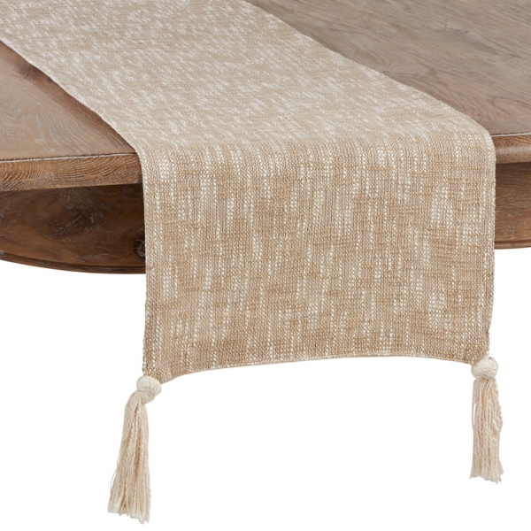 Natural Textured Tassel Table Runner Kirklands Home