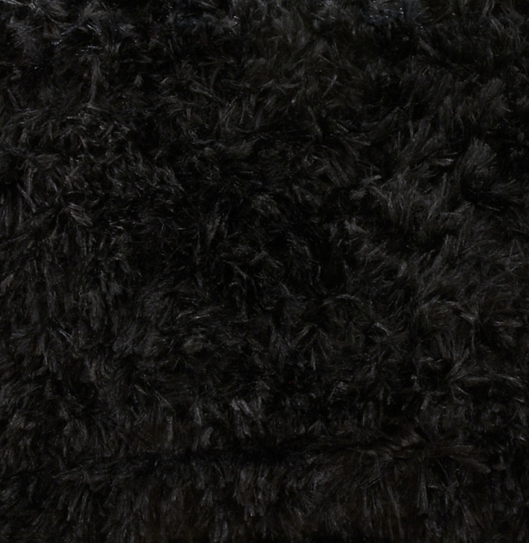 Black Faux Fur Lumbar Pillow