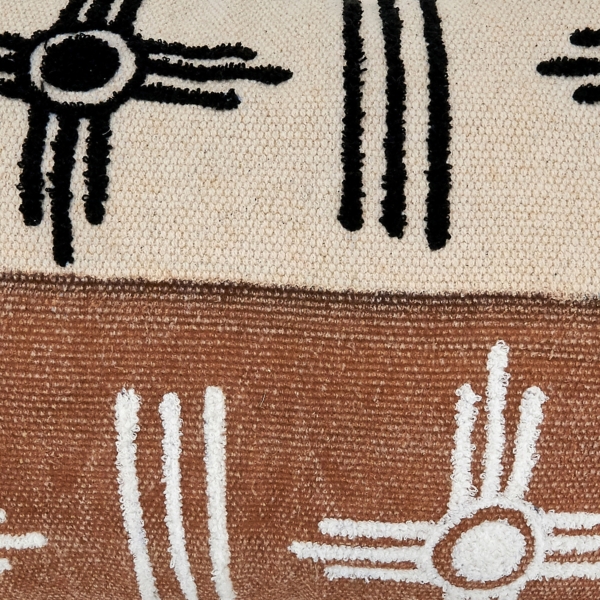 Two-Tone Tufted Western Lumbar Pillow