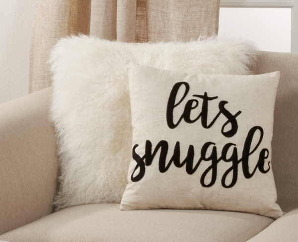 Let's Snuggle Embroidered Throw Pillow | Kirklands Home