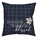 Blue Grateful Thankful Blessed Pillow