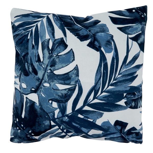 Blue Tropical Leaves Outdoor Throw Pillow Kirklands Home