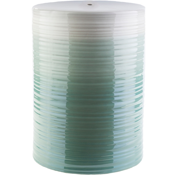 Ombre Turquoise Ripple Garden Stool | Kirklands Home