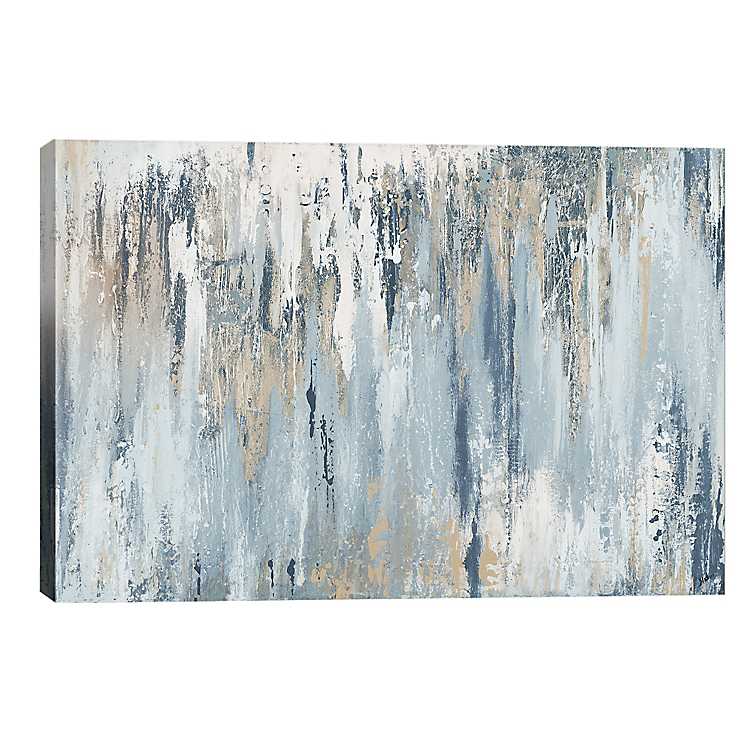ABSTRACT Art Picture Grey Blue Love Large Rectangle Wall Canvas Print 56" 