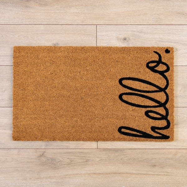Hello Side Coir Doormat Kirklands Home
