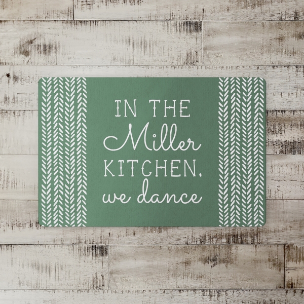 Personalized Sage Kitchen Dance Kitchen Mat Kirklands Home