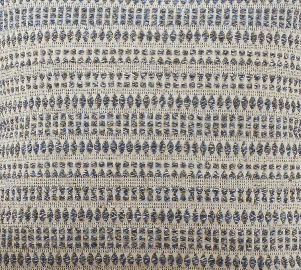 Blue Woven Line Cotton Lumbar Pillow