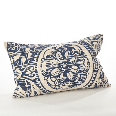 Cream and best sale navy pillows