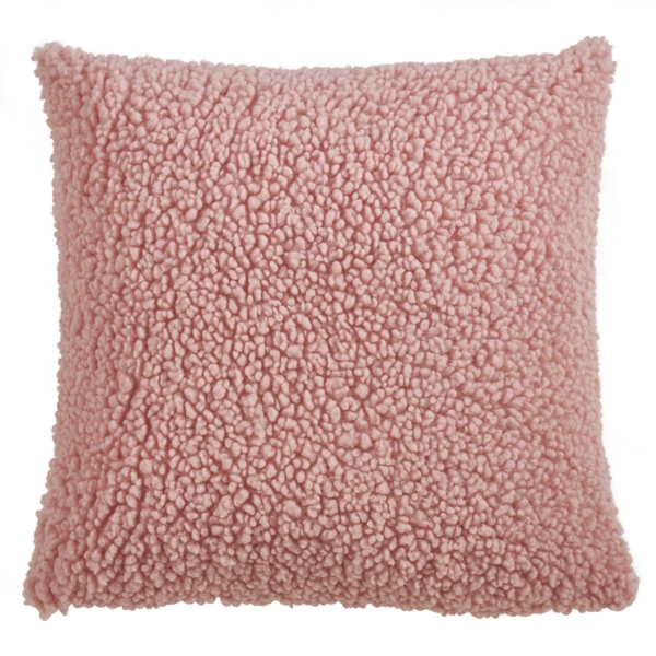 Soft Pink Fuzzy Faux Wool Textured Throw Pillow Kirklands Home