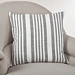 Gray Coastal Stripe Pillow