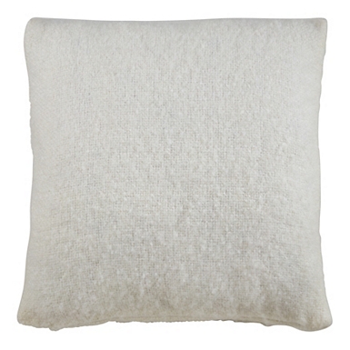 18x18 Faux Fur Throw Pillow Cover Ivory - Saro Lifestyle